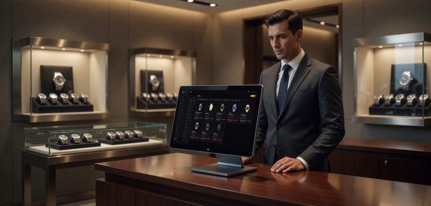 Selgorithm Chrono Brillance in a luxury watch boutique